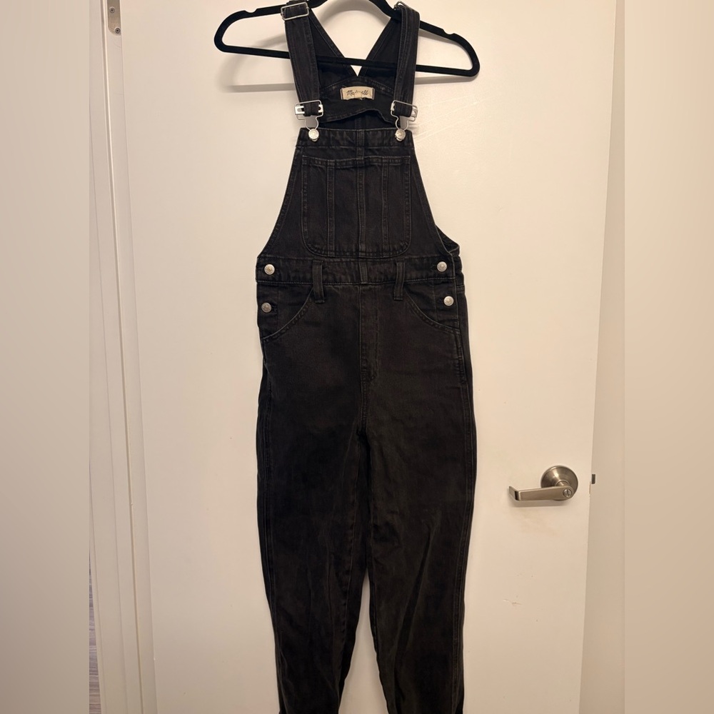 Black Denim Overalls